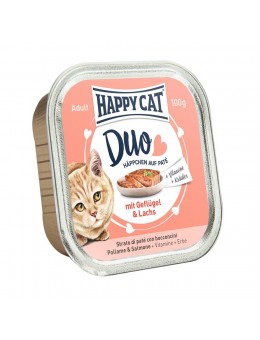 Happy Cat Duo Menu Πουλερικά-Σολωμός 100g