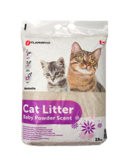 Flamingo Cat Litter Baby Powder Scent 15kg