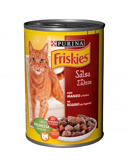 Friskies Adult Κομματάκια σε σάλτσα Βοδινό Λαχανικά 400g