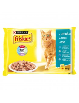 Friskies Adult Φακελάκι Πολυσυσκευασία Θαλασσινών σε σάλτσα 4x100g