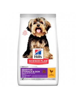 HILL'S SCIENCE PLAN Adult Sensitive Stomach & Skin Small & Mini Breed με Κοτόπουλο 1,2kg + 300g Δώρο