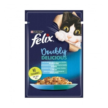 Felix Doubly Delicious με Σαρδέλες & Σολομό σε Ζελέ