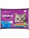 WHISKAS® Φακελάκι Adult Πλήρης Υγρή Τροφή Γάτας Επιλεγμένα Ψαρικά σε Ζελέ 4x85g