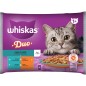 WHISKAS® DUO Adult Πλήρης Υγρή Τροφή Γάτας Στεριά & Θάλασσα σε Ζελέ Φακελάκι 4x85g