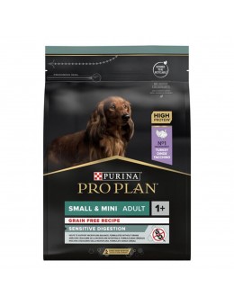 Pro Plan Dog Small & Mini Adult Grain Free Sensitive Digestion με Optidigest Γαλοπουλα 2.5kg