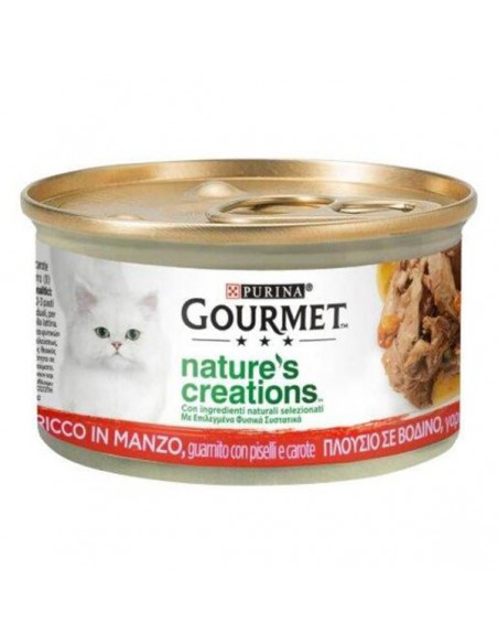 Purina Gourmet Nature's Creations Βοδινό Γαρνιρισμένο με Αρακά & Καρότα 85gr