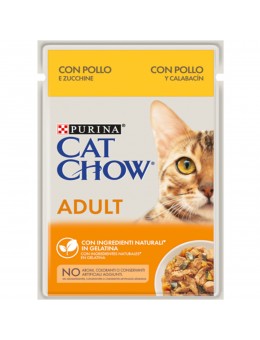 Purina Cat Chow Adult Κοτόπουλο & Κολοκυθάκια σε Ζελέ 85gr