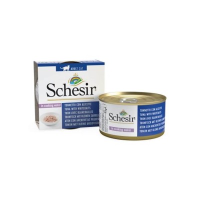 Schesir Cat Natural με Τόνο και Αθερίνα με Ρύζι σε Φυσικό Ζωμό 85g