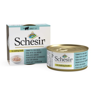 Schesir Cat Broth Τόνος Με Τσιπούρα 70g