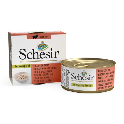 Schesir Cat Broth Κοτόπουλο Με Τσιπούρα 70g