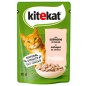 Kitekat® Adult Πλήρης Υγρή Τροφή Γάτας Σολομό σε Σάλτσα Φακελάκι 85g