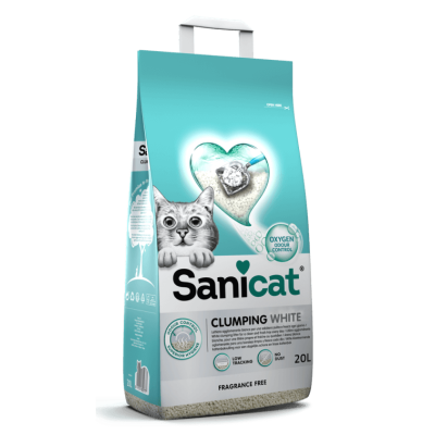 Sanicat Clumping White Fragrance Free 20lt