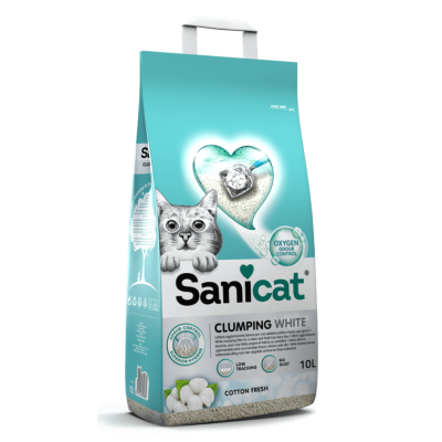 Sanicat Clumping White Cotton Fresh 10lt