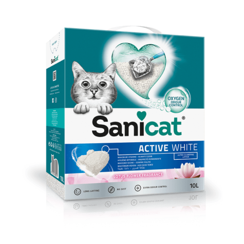 Sanicat Active White Ultra Clumping Lotus Flower 10lt(Box)