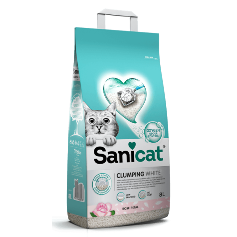 Sanicat Clumping White Rose 8lt