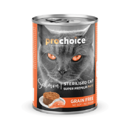 Prochoice Cat Food Cans Grain Free Sterilised With Salmon 400gr