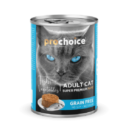 Prochoice Cat Food Cans Grain Free With Fish & Vegetables 400gr