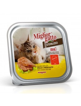 Miglior Gatto Sterilized κεσεδάκι με Κοτόπουλο και Ζαμπόν 100g