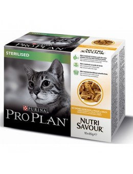 Pro Plan Sterilized Nutrisavour Cat Κοτόπουλο σε Σάλτσα 10x85gr